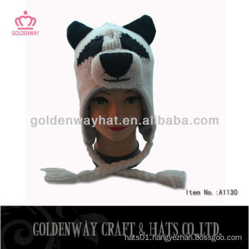 2013 Hot Selling Winter Knitting Hats with Animal Pattern